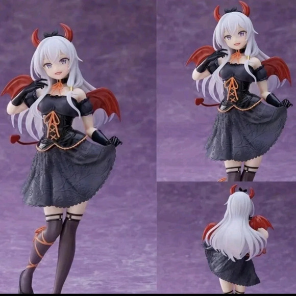 Demon kawaii tail dress anime manga black red cute girl figure long hair accesso - Picture 8 of 8